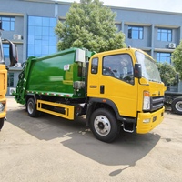 Camion de collecte des déchets de moyenne capacité Hao-WO Hanjiang 4x2 10CBM avec compacteur hydraulique, Euro 5 Euro 6