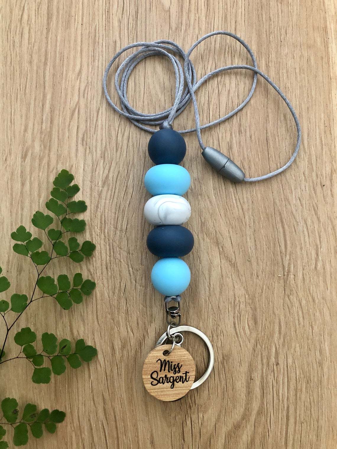 Teacher Lanyard Lovely Apple TEACH Lanyard Personalized Silicone Beads Boho Keyrings Gifts