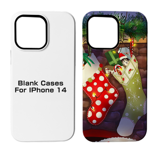 Белый 3D сублимационный жесткий чехол для телефона для iPhone 14 серии 2-в-1 с покрытием для деловых и рекламных подарков - Product Image 2