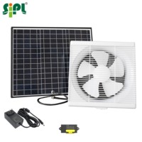 Ventilateur mural de ventilation d'évacuation pour salle de bain et cuisine, en plastique, de forme carrée, pour fenêtre, alimenté par énergie solaire, pour appareils électroménagers