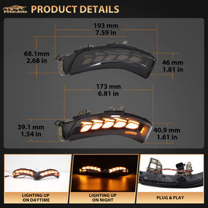 ไฟเลี้ยว LED คุณภาพสูงแบบ Sequential สำหรับรถยนต์โตโยต้า MARK X พรีอุส แคมรี่ คราวน์ วิช ไรซ์ ไซออน ไอคิว พร้อมไฟเลี้ยว - Product Image 4