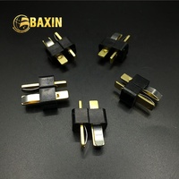 Adaptateurs électriques en nylon noir Dean's, connecteurs mâles et femelles 2 broches, contacts en laiton, 50A, pour modélisme RC et jouets