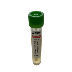 <span class=keywords><strong>Tube</strong></span> de prélèvement stérile avec solution de peptone tamponnée 10 mL pour la collecte d'échantillons en contact avec les aliments et des surfaces environnementales - Product Image 5