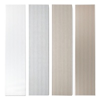 Film PVC au toucher cutané Akupanel Support en feutre acoustique beige Sensation de peau à 3 côtés Placage PVC Panneau acoustique en bois à lattes MDF pour murs