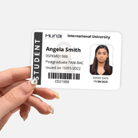 Kartu ID Mahasiswa Kustom PVC, Kartu Identitas Sekolah/Kampus/Universitas, Badge ID Foto Pribadi, Cetak Dua Sisi