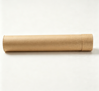Boîte d'emballage cylindrique en papier kraft personnalisée avec cordon de serrage pour affiche, encens, impression artistique