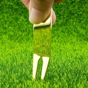 Tenedor de golf Herramientas de reparación de césped Accesorios Metal plateado Tenedor verde Plata en stock Venta al por mayor en blanco - Product Image 3