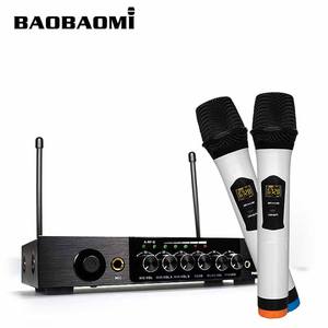 Microphone sans fil professionnel à double canal UHF, réverbération, pour karaoké, M6, pour Android <span class=keywords><strong>TV</strong></span> - Product Image 6