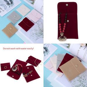 Bolsa de Joyería de Terciopelo de Lujo con Botón, Diseño Novedoso, MOQ Bajo - Product Image 5