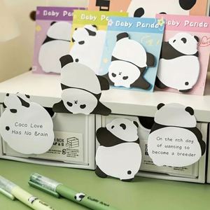 High Adhesion Panda Sticky Notes Cute Cartoon <b>Memo</b> <b>Pads</b> for School and Office Back-to-School Essentials Gift Made of Paper - Product Image 3