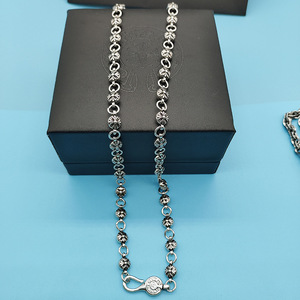 <span class=keywords><strong>Collana</strong></span> Unisex all'Ingrosso <span class=keywords><strong>con</strong></span> Ciondolo a <span class=keywords><strong>Croce</strong></span>, Ancora e Fiore in Rame, <span class=keywords><strong>con</strong></span> Catena in Bambù, Stile Cristiano Vintage - Product Image 5