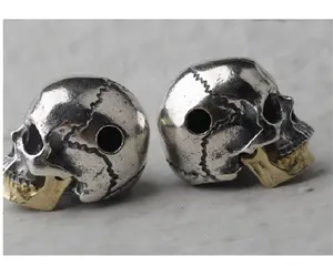 BD- C1789 Newest skull beads for making jewelry classic charm for men S925 silver charm 21*14mm 6.5g