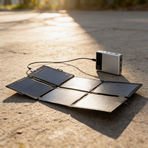 Panneaux solaires flexibles en perovskite portables 32W 80W USB Type C pour téléphone portable, camping en plein air, randonnée, voyage, entièrement flexibles - Product Image 5