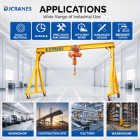 Grue portative mobile avec palan électrique 20 tonnes, équipement de levage motorisé pour atelier