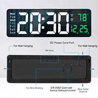 Dekorasi rumah warna-warni Digital Timer hitung mundur suhu minggu dan tampilan kalender jam dinding LED dengan pengendali jarak jauh