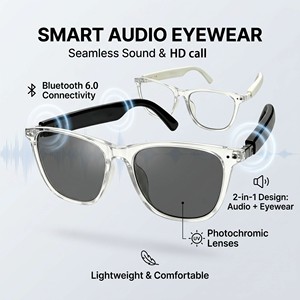 M0 Smart <b>Glasses</b> Multifunctional Translation Polarized Lens <b>with</b> Audio Speakers Mic Bluetooth Sunglasses for Men Women Outdoor - Product Image 4