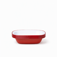Plat à pâtisserie rectangulaire en fonte émaillée, couleur personnalisable, pour la cuisson du pain et les plats de fête, idéal pour la maison, la cuisine et les restaurants, vente en gros