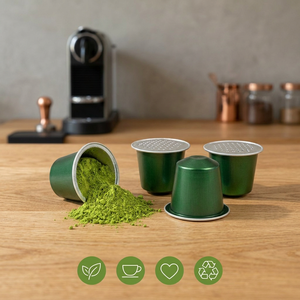 Cápsulas de Matcha con Múltiples Sabores para Cafeteras Espresso, Varias Opciones de Sabor, Empaque con Etiqueta Personalizada, Compatible con OEM y ODM - Product Image 1
