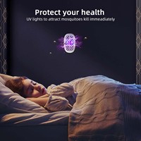 Trampa para moscas UV portátil para interiores, luz para insectos, ABS, antiinsectos, enchufe eléctrico para Control de plagas, lámpara para matar moscas de estado sólido
