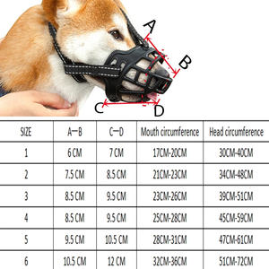 Muselière réfléchissante anti-morsure pour chien Équipement d'entraînement en caoutchouc souple à dégagement rapide Couverture en nylon solide pour la <span class=keywords><strong>protection</strong></span> buccale du chien - Product Image 5