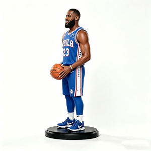 Figura de acción de resina personalizada de la estrella del baloncesto <span class=keywords><strong>James</strong></span>, bobblehead de los Philadelphia 76ers, <span class=keywords><strong>camiseta</strong></span> número 23, estatua coleccionable, decoración de escritorio, regalo. - Product Image 4
