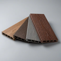 Plancher extérieur en WPC imperméable 146x24mm, carré creux, anti-UV, certifié FSC et antidérapant