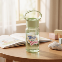 Bouteille d'eau Tritan 460 ml/16 oz, anti-fuite, sans BPA, bouteille de voyage compacte pour enfants avec poignée, logo personnalisé, vente en gros