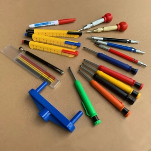 Marcador de suelo de madera para carpintería, trazador de <span class=keywords><strong>dibujo</strong></span>, herramienta de construcción, lápiz mecánico de agujero profundo, lápiz de carpintería con afilador - Product Image 2