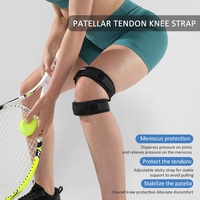 VBOSi 4638 CE/FDA double sangle de soutien du tendon rotulien sangle de genou en néoprène bande de stabilisateur de rotule pour douleur médicale rampante au genou