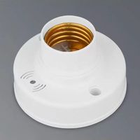 Kontrol Cahaya Suara E27 Dudukan Lampu Sekrup Sakelar Tunda AC220V Sensor Suara LED Aksesoris Pencahayaan untuk Koridor