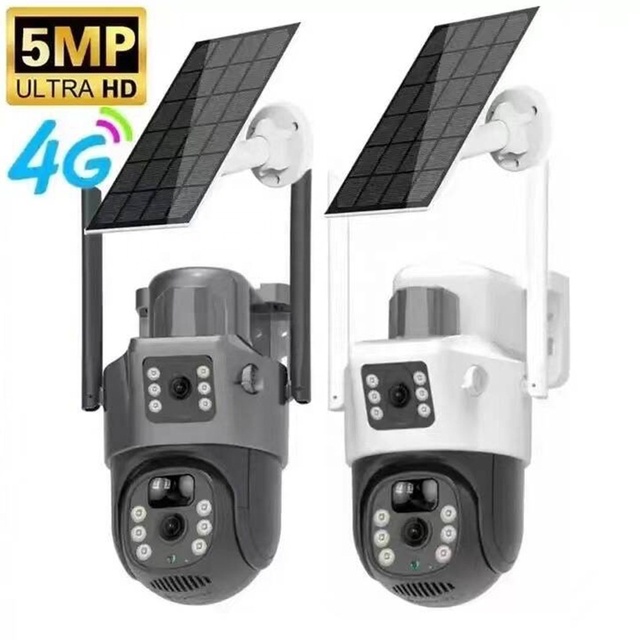 V380 4G 10x-20x MicroSD 256GB Battery CMOS Solar Monitor 355 Waterproof HD Night Vision 300MP 3.6" Screen Recording Camera