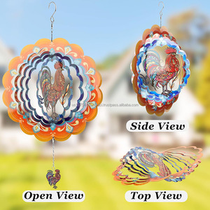 <b>Wind</b> <b>Spinner</b> Rooster Sculpture Home Garden Decoration Worth Gifts for Women Wife Grandma 3D Metal <b>Wind</b> <b>Spinners</b> Hanging Ornament - Product Image 6