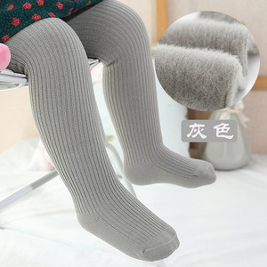 Invierno grueso acogedor mullido polar moda térmica Color sólido cálido bebé pantimedias medias para niñas - Product Image 6