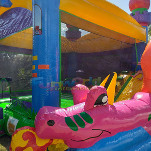 Castillo inflable encantado comercial para niños, combo de castillo y tobogán inflable para fiestas al aire libre. - Product Image 3