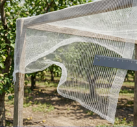 Filet anti-insectes en HDPE vierge 100% tricoté à bords renforcés 3x8mm, 50-150gsm, pour serres et vergers