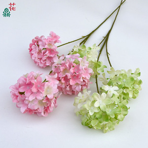 Hydrangea Artificial <b>Flower</b> <b>Single</b> Stem Silk <b>Flower</b> Wedding Decoration Handmade Floral Arrangement - Product Image 3