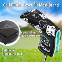 Diseño OEM Golf Putter Headcover logotipo bordado personalizado Golf Club Headcover Pu cuero Golf Putter Cover