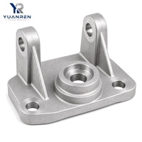 Support de bras cylindrique en aluminium moulé sur mesure OEM avec fente à bride, pièce mécanique moulée en forme de L pour machines industrielles