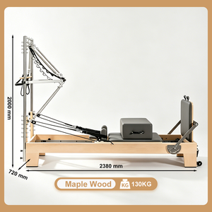 Reformer de Pilates de Aluminio Personalizado en Color, Ajustable para Propietarios de Marcas, Cama Profesional para Ejercicios de Core, Opciones de Marca Privada/Logotipo - Product Image 1