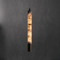 Lampe suspendue en marbre naturel pour chambre d'hôtel, villa de luxe moderne, bar du hall d'entrée
