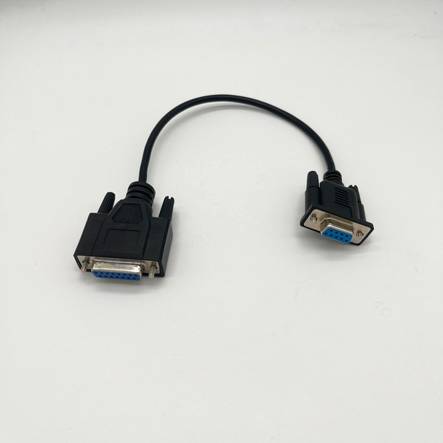 0.3m Black Db9 to Db15 Serial Cable 9C*28AWG