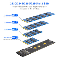 Câble Riser M.2 NVMe Key-M haute vitesse Carte adaptateur Nvme SSD 4.0 Câble flexible prend en charge 2230/2242/2260/2280 SSD 4.0 Compatible