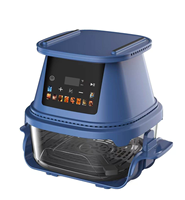 Anbolife Nueva Freidora de Aire 2 en 1 de 4L con Parrilla de Vidrio |   Pantalla Táctil Digital de 1500W |   Cesta de Vidrio sin PFAS con 10 Preajustes, OEM ODM