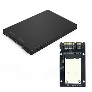 Blueendless extensão de liga de alumínio ssd, msata para sata lll, estojo transcendente, velocidade rápida, 6gbps, 2.5 polegadas, adaptador de gabinete sata3.0