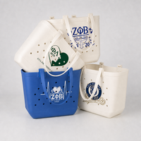 Sac fourre-tout robuste en EVA, impression personnalisée du logo de la sororité, imperméable, grande capacité, cadeau pour la vie grecque, vente en gros