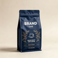 All-in-One-Lösung: Maßgefertigte Flachboden-Kaffeetüten mit Heißsiegelverschluss und Reißverschluss, Standbodenbeutel in Lebensmittelqualität, wiederverschließbare Verpackung für die Kaffeebohnenlagerung