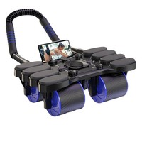 Kit de Roue Abdominale à Rebond Automatique – Équipement d'Entraînement pour le Renforcement du Core, en Caoutchouc, pour la Maison et la Salle de Sport