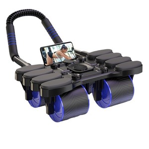 Kit Ruota Addominale con Ritorno Automatico, Attrezzatura per Allenamento, Equipaggiamento per Esercizi di Forza del Core in Gomma per Palestra Domestica - Product Image 1