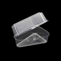 Boîte à tranches de gâteau mini Bundt triangle à charnière en forme de fruit personnalisée Récipient à gâteau mousse transparent en plastique