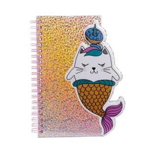 Cartoon Schattige Spiraal Notebook Voor Meisjes Student Mini Zuivel Hardcover Notitieboek Met Custom Papier Cadeau